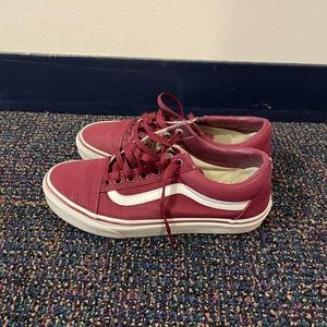 Maroon Old Skool Vans Shoes